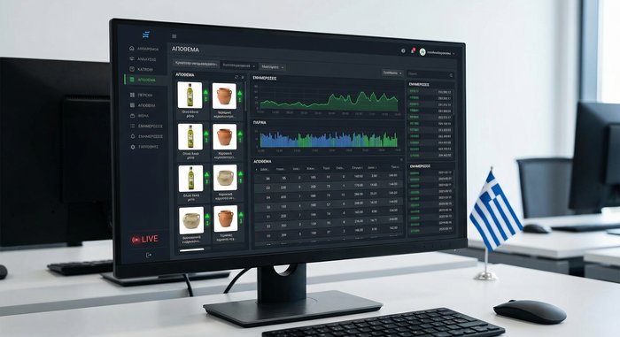 Σύστημα διαχείρισης αποθέματος σε real-time