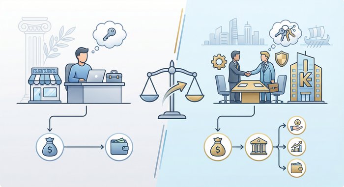 Σύγκριση ατομικής και ΙΚΕ